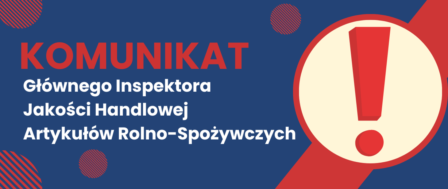 Komunikat Głównego Inspektora JHARS - Alko-tubki